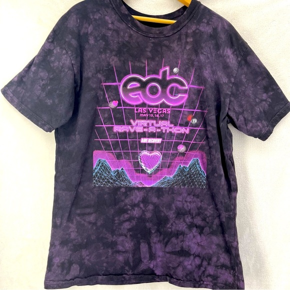 EDC Las Vegas Rave-A-Thon Recovery Tie Dye T Shirt Sz Large Insomniac 2020 - Picture 1 of 6